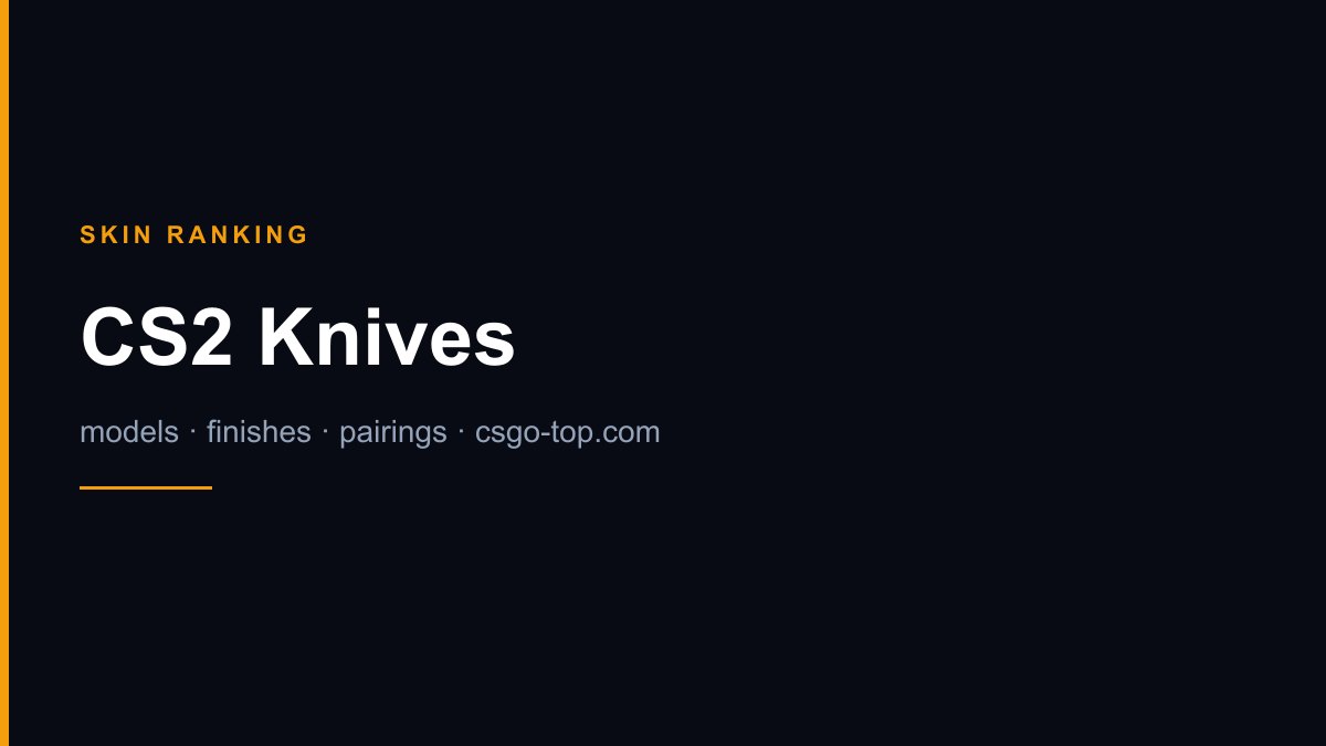 Best CS2 Knives — Editorial Ranking of Models & Finishes